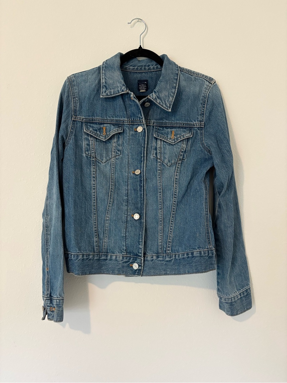 GAP Light Blue Denim Jean Jacket with Button Front